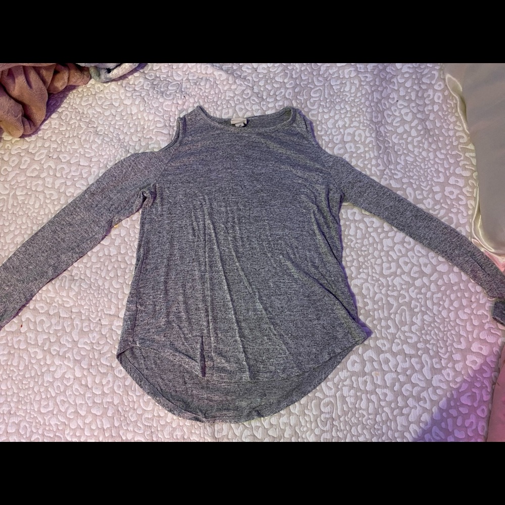 Gray Long Sleeve blouse